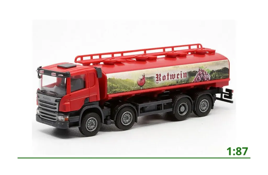 [O122] Scania P 8x2 tankwagen Rotwein 1:87