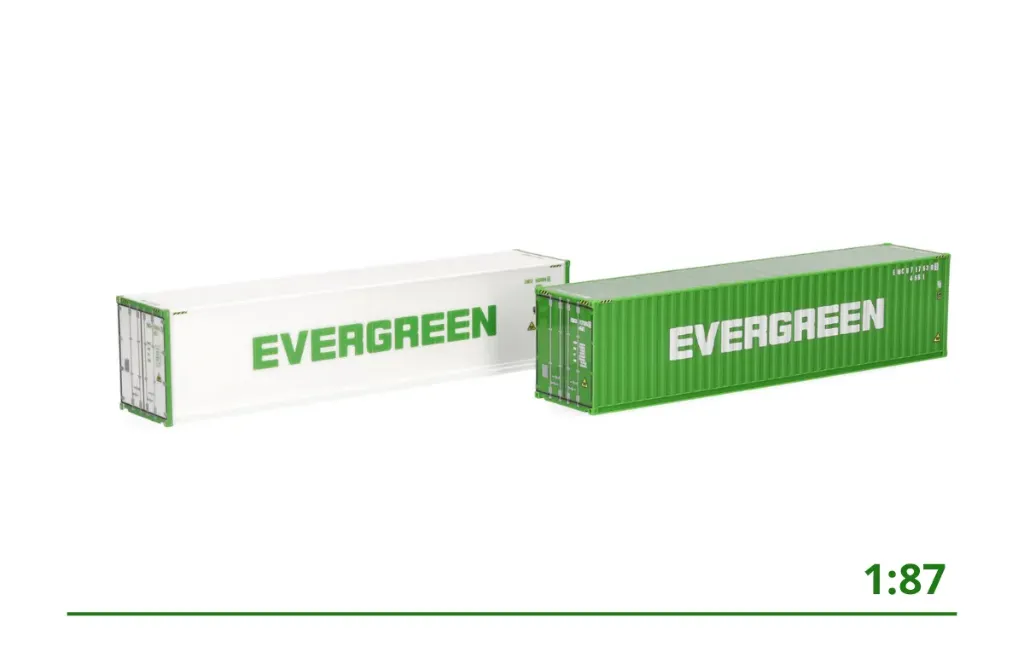 Container 40ft Evergreen (2x) (TW) 1:87