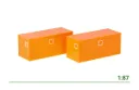 Bouwcontainer oranje (2x) 1:87
