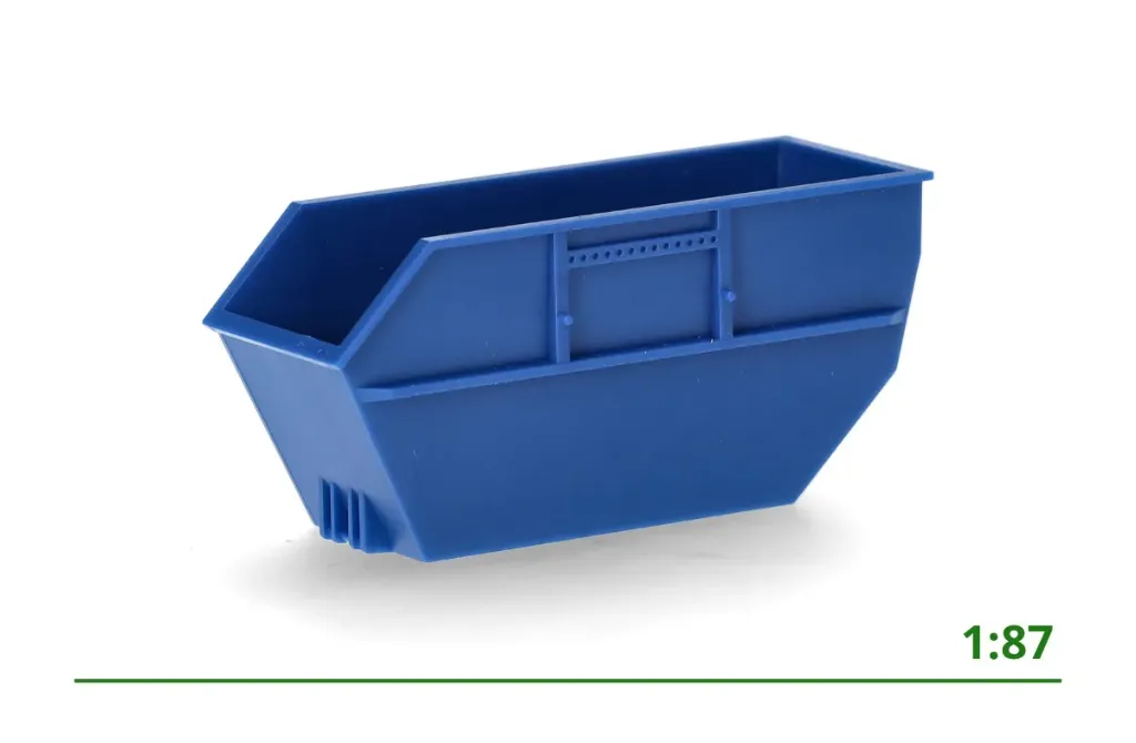 [054621] Afvalcontainer 15m3 blauw (2x) 1:87