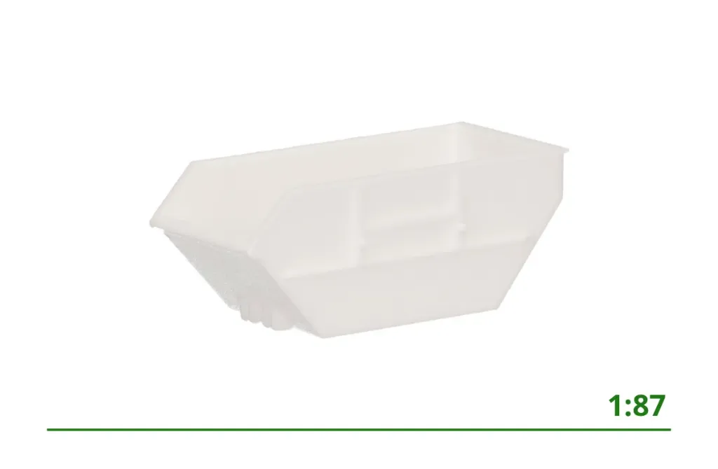 [054652] Afvalcontainer 7m3 wit (2x) 1:87