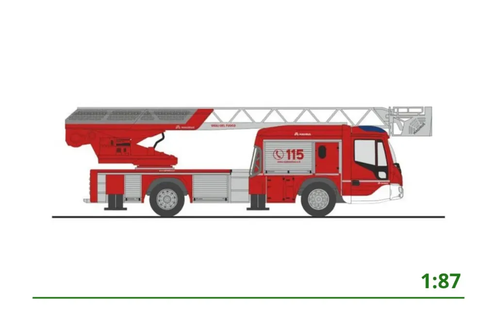[71104] Magirus DLK 32 Vigili del Fuoco (I) 1:87