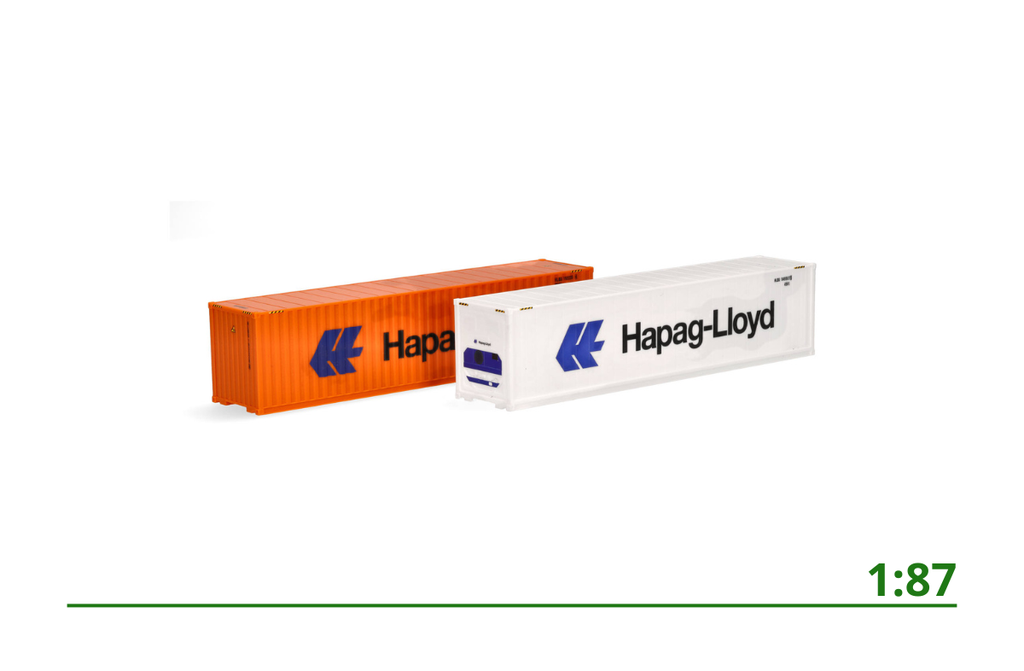 [076449-006] Container 40ft Hapag-Loyd 2 pieces 1:87