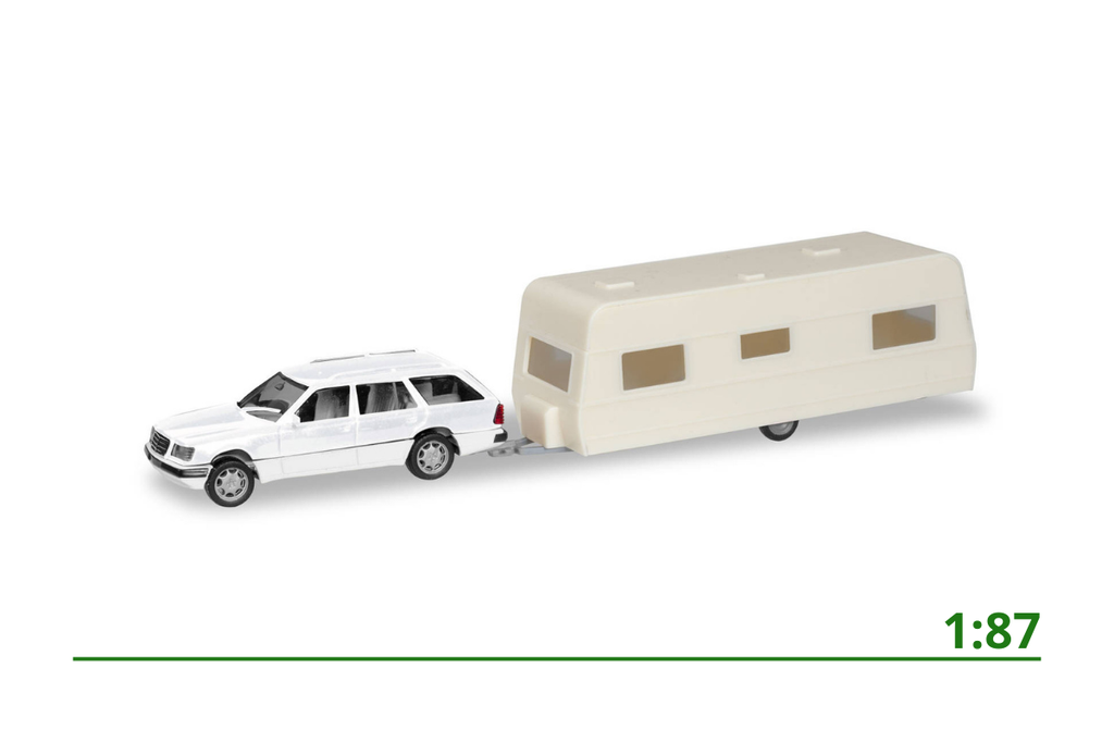 [013413] Minikit Mercedes-Benz E-klasse + caravan 1:87
