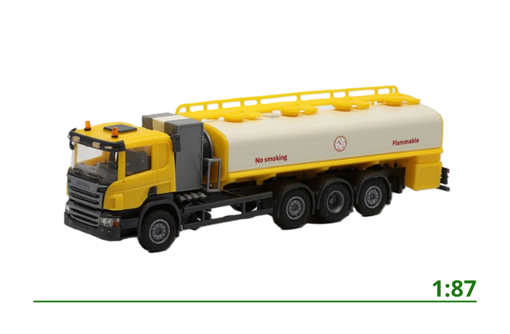 [O130] Scania P 8x2 Tankwagen gelb 1:87
