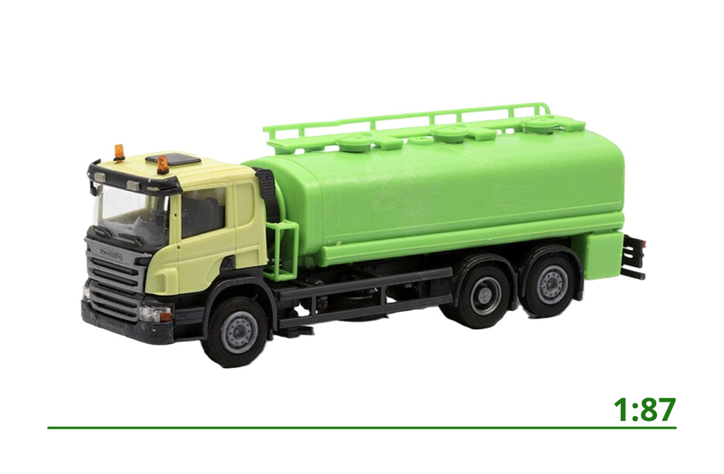 [O124] Scania P 6x2 tanker green 1:87