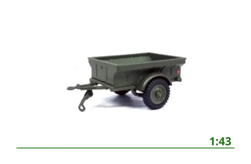 [4-93310] 1/4 ton militaire aanhanger 1:43