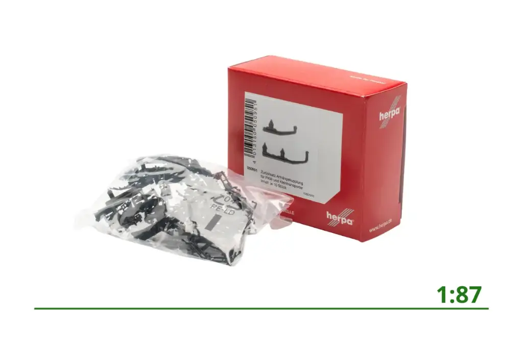 Trekhaak auto (10x) en bestelbus (10x) 1:87