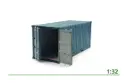 20ft container blauw 1:32