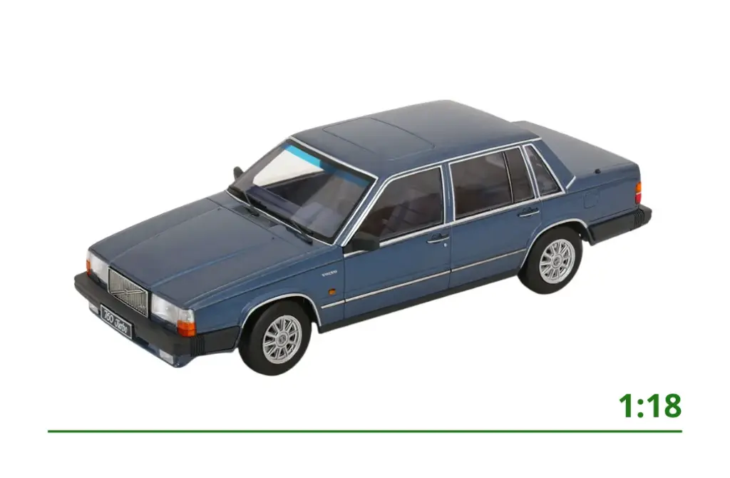 Volvo 760 blauw metallic 1:18