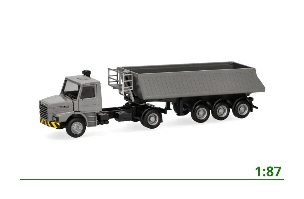 Scania T-serie met kiepoplegger 1:87