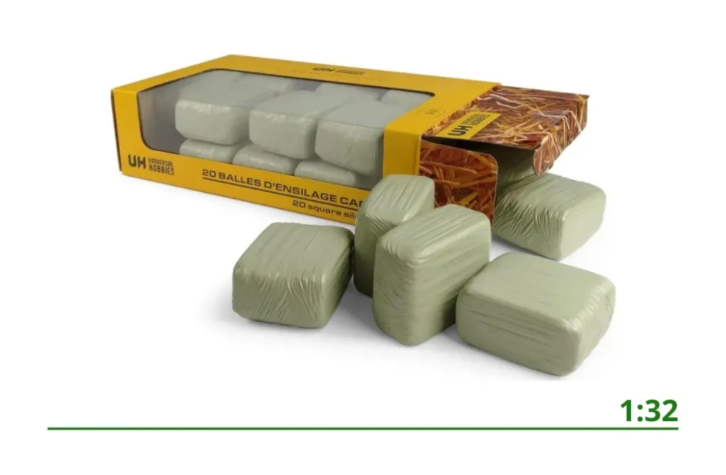 Set van 20 hooibalen groen 1:32