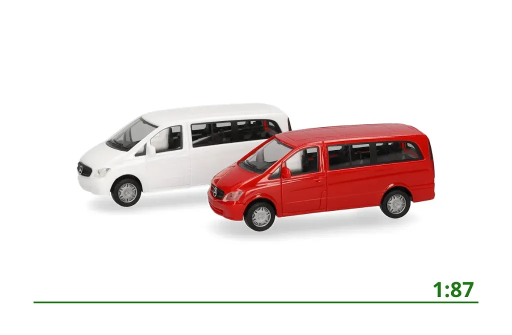 [014212] Minikit Mercedes-Benz Vito rood/wit (2x) 1:87