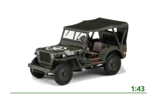 [4-91850] Jeep Willys 4x4 soft top (US) 1:43