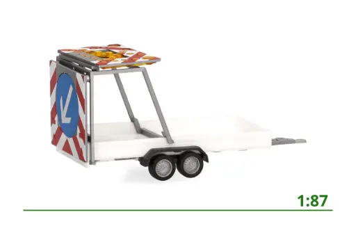 [052368-004] Aanhanger pijlwagen wit 1:87